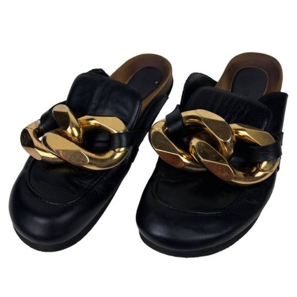 JW Anderson Chunky Chain Napa Leather Mules